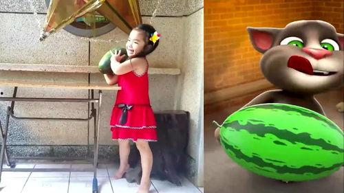 汤姆猫吃小瓜,小瓜大挑战